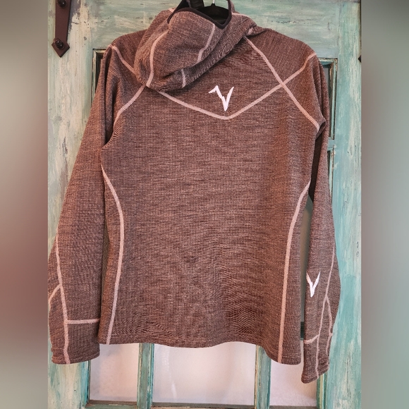 Voormi 1/4 Zip Access NXT Pullover Top Size M Charcoal Wool Blend Mid Layer - Picture 2 of 11
